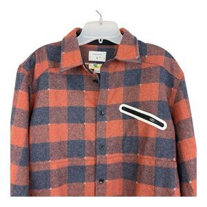 Ourcaste Wool Flannel Shirt Mens Size Small Button Up Long Sleeves